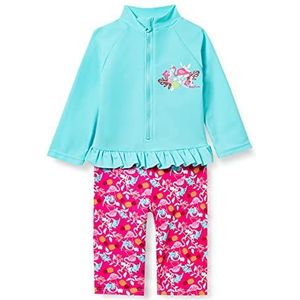 Playshoes Eendelig flamingobadpak voor meisjes met lange mouwen.