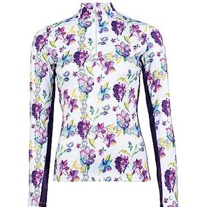 HKM Lilac Flower Shirt voor dames Wit/Paars XL