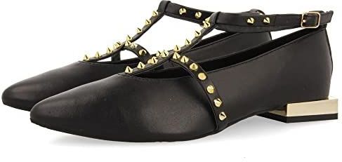 Gioseppo - Nyborg - Ballerina's - Zwart - Leer