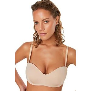 Trendyol Women's Nude Push-Up Whole Cap Bra, Skin, 80B