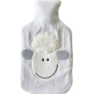 Warmwaterkruik, 2 l, rubber/wol, witte eierpartij