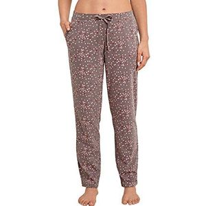 Schiesser Mix&Relax Jersey broek voor dames, lange pyjamabroek, bruin (donkerbruin 301), 34
