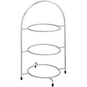 Utopia Platenstandaard, F91006-0000-B01001, chroom, 3-laags, 42 cm, voor 3 x 23 cm borden (1 stuk)