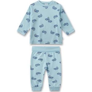 Sanetta Babypyjama voor jongens, 100% biologisch katoen, Milky Blue., 104 cm