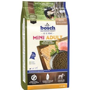 Bosch HPC Mini Adult | Met vers gevogelte en gierst | Droogvoer voor volwassen honden van kleine rassen (tot 15 kg) | 1 kg