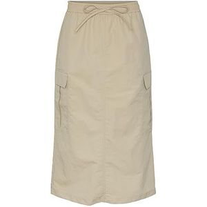 PIECES Dames midirok PCJILL, White Pepper, S