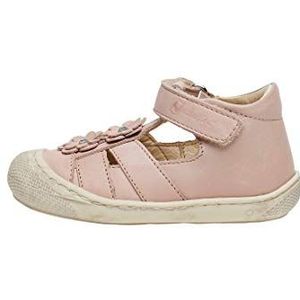 Naturino Maggy-sandalen halfgesloten met bloemen, Roze, 19 EU
