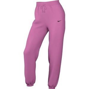 Nike Dames Full Length Pant W NSW Phnx FLC Hr Os Pant, Playful Pink/Black, DQ5887-675, 2XS-S