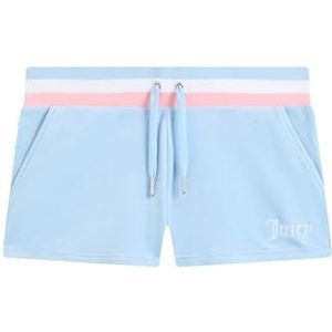 Juicy Couture Velour Stripe Shorts, powder blue, XS