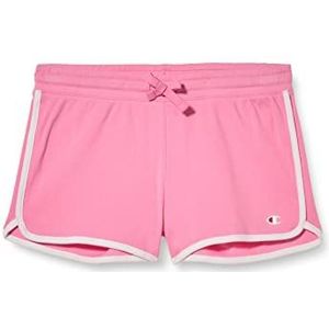 Champion Legacy American Classics-Soft Cotton 1x1 Rib C-Logo Shorts, roze, 7-8 jaar meisjes