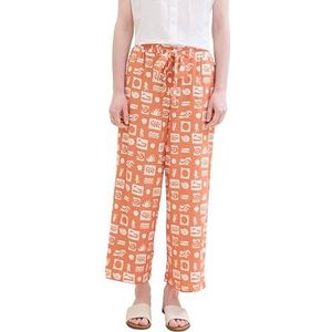 TOM TAILOR Denim Culotte damesbroek, 35323 - Graphic Terracotta Print, L