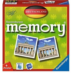 Ravensburger 26630 - Duitsland Memory, de spelklassieker dwars door Duitsland, Duitslandreis, merkspel voor 2-8 spelers vanaf 4 jaar