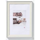 walther design fotolijst crème 30 x 40 cm met zilveren buitenrand, bohemian design lijst EN040C