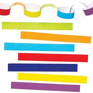 Baker Ross AX942 Regenboog Papier Kettingen - pakket van 500, gekleurde benodigdheden voor knutselactiviteiten voor kinderen