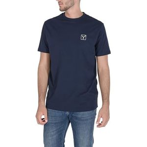 19V69 ITALIA Heren Spa Dark Blue T-Shirt, donkerblauw, S