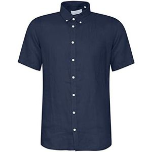 CASUAL FRIDAY Heren CFAnton 0071 SS 100% linnen Shirt hemd, 193923 / Navy Blazer, XXL, 193923/Navy Blazer, XXL