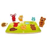 Hape Steekpuzzel Waldtiere Fühlpuzzle (5-delig, Bosdieren)