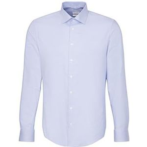 Seidensticker Herenshirt met lange mouwen in vorm, Lichtblauw, 36 NL