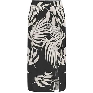 Onlnova Life Vis Lamar Slit Skirt AOP, zwart, XS