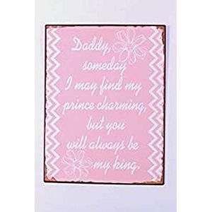 La Finesse Decoratieve Hangende Beschilderde Metalen Muur Plaque/Teken, Daddy, Someday...