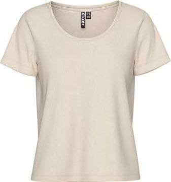 Pieces - Sophie - T-shirt - Dames - U-hals - Korte Mouwen - Normale Pasvorm