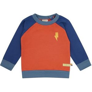 loud + proud Sweatshirt Colorblock, GOTS-gecertificeerd, Cinnamon/Ultramarine, 74-80