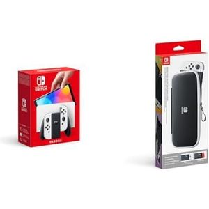 Nintendo Schakelconsole (OLED-model) wit & Nintendo Draagtas en schermbeschermer voor schakelaars