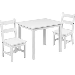 Flash Furniture Vierkante activiteit tafel sets, ontworpen hout, wit