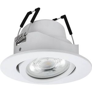 EGLO connect.z Smart Home LED inbouwspot Saliceto-Z, Ø 88 mm, ZigBee, app en spraakbesturing, lichtkleur instelbaar, dimbaar, aluminium inbouwspot wit