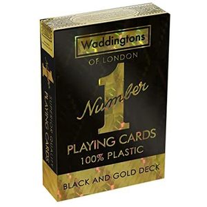 Zwart en goud Waddingtons nummer 1 speelkaarten spel, rood