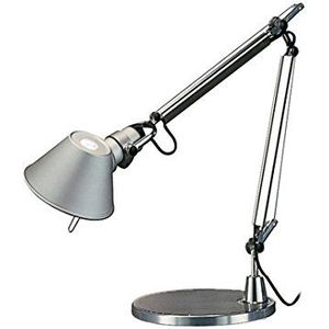 Artemide Tolomeo Micro tafellamp met voet, lengte 45 hoogte 37 max 73 cm, aluminium