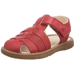 Pololo Unisex kinderen Fiesta enkelriempje sandalen, rood, 21 EU