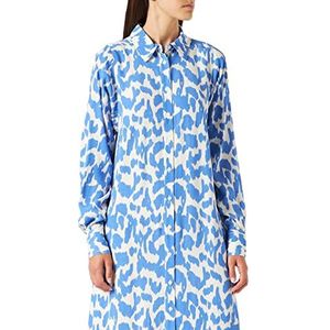 Part Two MarlaPW DR Jurk, Ultramarijn Ikat Leo Print, Print ultramarijn Ikat Leo, 16