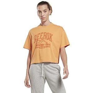 Reebok Grafisch T-shirt voor dames, oranje, L, ORANJE, L