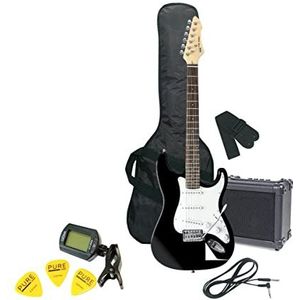 PURE GEWA E-gitaar Pack zwart RC-100 met versterker, gig bag, tuner, draagband, kabel, snaren, plectra