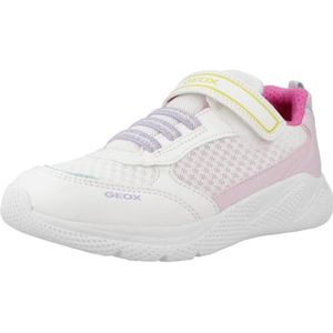 Geox J Sprintye Girl Sneakers voor meisjes, Wit Multicolor, 28 EU