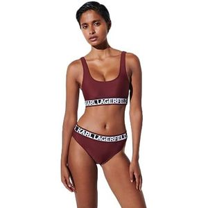 KARL LAGERFELD Elongated Logo Bikini Bottoms, Biking Red, XL