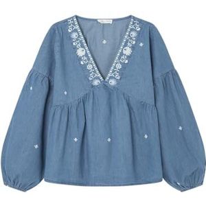 Springfield Damesblouse, rookblauw, maat 36