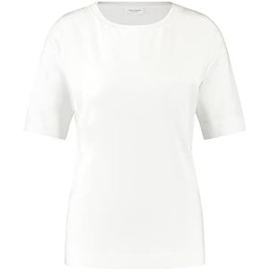 Gerry Weber Dames 1/2 mouw shirt met mat effect halve mouw shirt T-shirt 1/2 mouw halve mouw shirt effen, off-white, 48