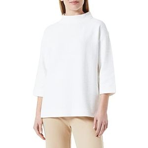 s.Oliver BLACK LABEL Sweatshirt voor dames met patroonstructuur, wit, 44