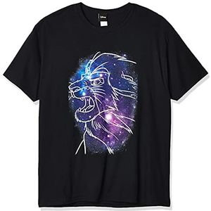 Disney Heren Lion Galaxy Fireflies and Kings Graphic T-Shirt Shirt, zwart, S