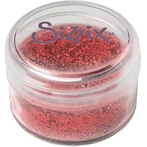 Sizzix Biologisch afbreekbare fijne glitter 663878, hibiscus, rood, eenheidsmaat
