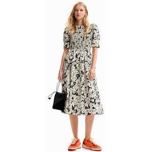 Midi-jurk met bloemen