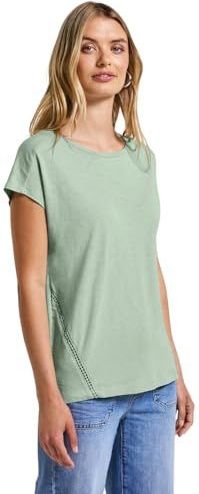 Street One - Dames Shirt - Groen - Katoen-Modalmix