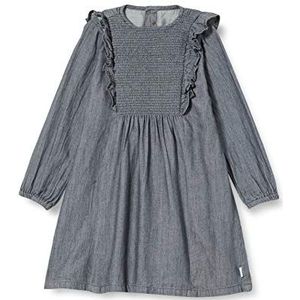 Noppies Baby meisjes G Dress Ls Maroth kinderjurk, Grey Denim - P328, 56 cm
