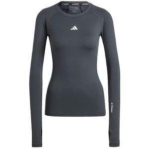 adidas Dames Techfit Long Sleeve Training Top, Black, XL