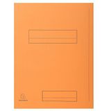 Exacompta - ref. 335007E - Set van 50 stevige bedrukte dossiermappen SUPER - 210 g/m² met 2 kleppen - pastelkleuren - in PEFC™ gecertificeerde mappen - Afmetingen: 24 x 32 cm Formaat A4 - oranje kleur