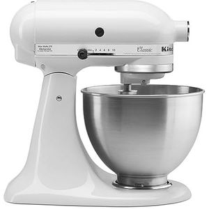 KitchenAid Classic Series 4.5 Quart Tilt-Head Stand Mixer K45SS, Wit