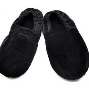 Eco Conseils Verwarmde pantoffels, zwart, maat 40-45