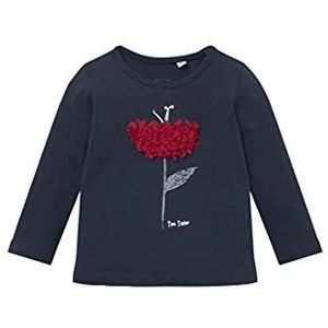 TOM TAILOR T-shirt met lange mouwen voor babymeisjes, Black Iris|blue, 50/56 cm